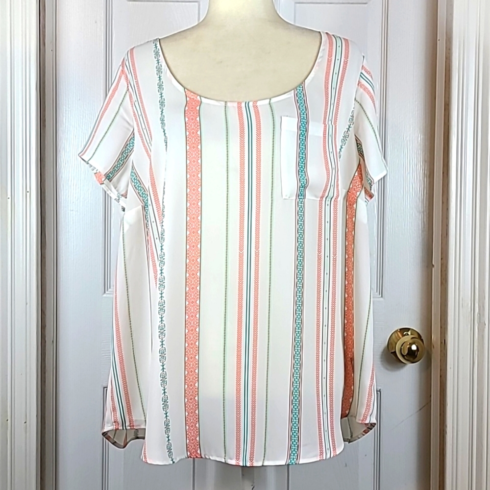 Torrid Mixed Print Blouse